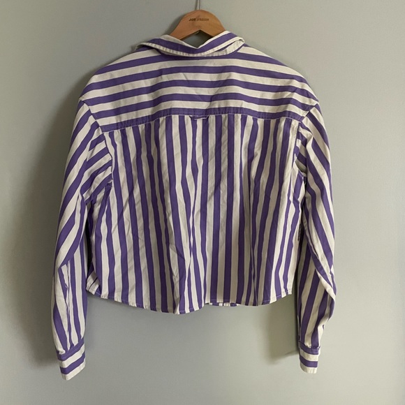 NWT American Eagle Crop Button Up - Picture 4 of 4